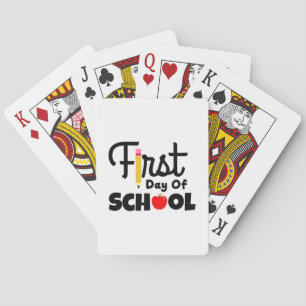 Baraja De Cartas Profesora de Regalos Primer Día De La Escuela