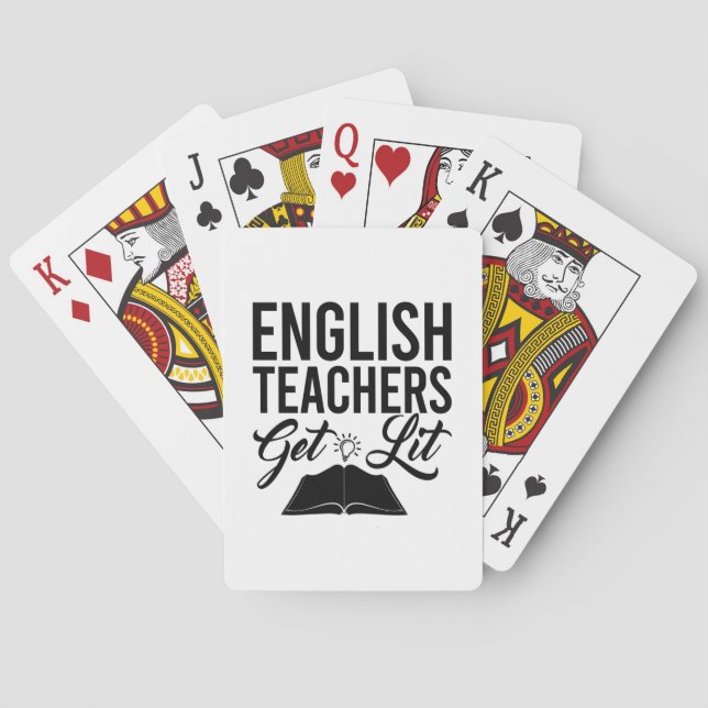 Baraja De Cartas Profesores de inglés reciben luz (Reverso)