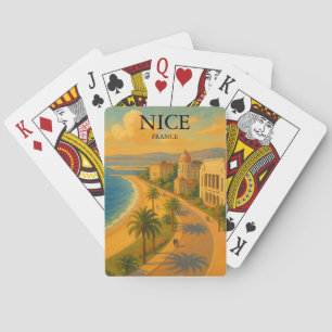 Baraja De Cartas Promenade Retro Niza Francia Riviera Francesa