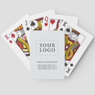 Baraja De Cartas Promoción del logotipo comercial de marca gris Per