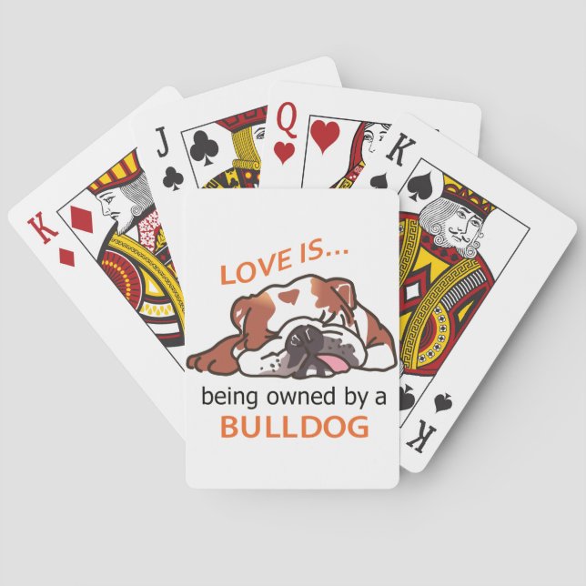 Baraja De Cartas Propiedad de un Bulldog (Reverso)