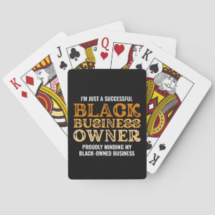 Baraja De Cartas PROPIETARIO DE NEGOCIOS BLACK DE ESTILO Negro