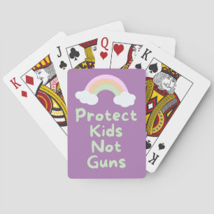 Baraja De Cartas Proteger a los niños, no armas, arte de palabras
