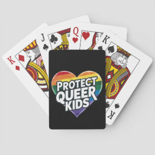 Baraja De Cartas Proteger a los niños queer del corazón arcoiris Or