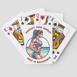 Baraja De Cartas Proteja su camiseta de energía - Autocuidado espir