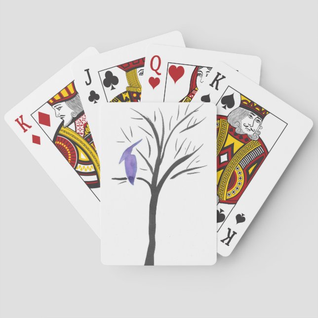 Baraja De Cartas Pterodáctilo En Un Árbol (Reverso)