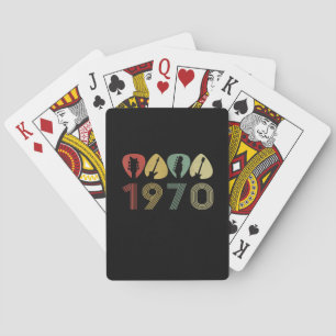 Baraja De Cartas Púa de guitarra Guitarista 1970