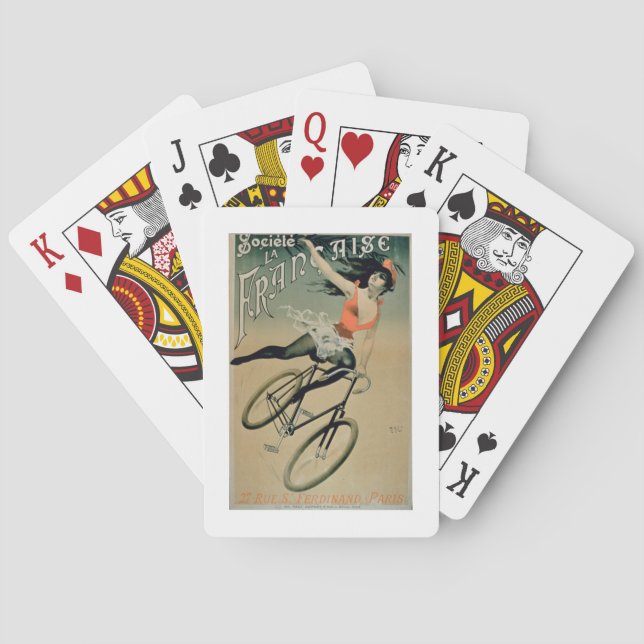 Baraja De Cartas Publicidad de poster "La Francaise de Societe", (Reverso)
