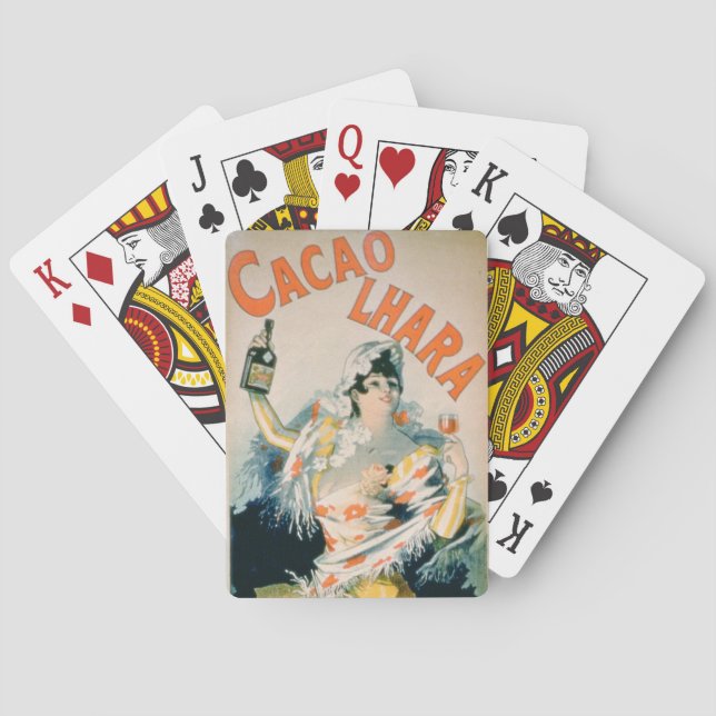 Baraja De Cartas Publicidad de poster "Lhara Creme de Cacao", Digon (Reverso)