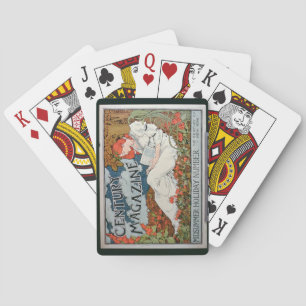 Baraja De Cartas Publicidad poster 'Century Magazine', mitad del ve