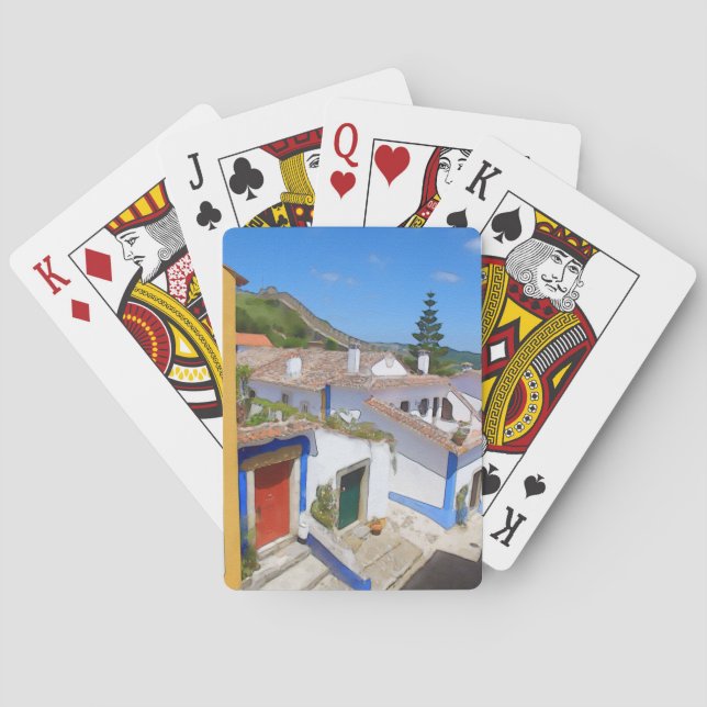 Baraja De Cartas Pueblo acuarela (Reverso)