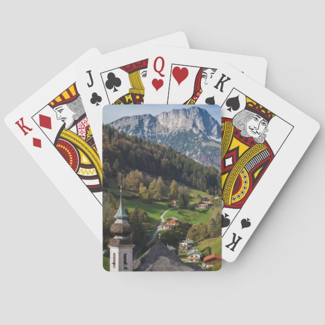 Baraja De Cartas Pueblo bávaro de Quaint, Alemania (Reverso)