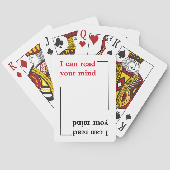 Baraja De Cartas Puedo leer tu mente, divertido (Reverso)