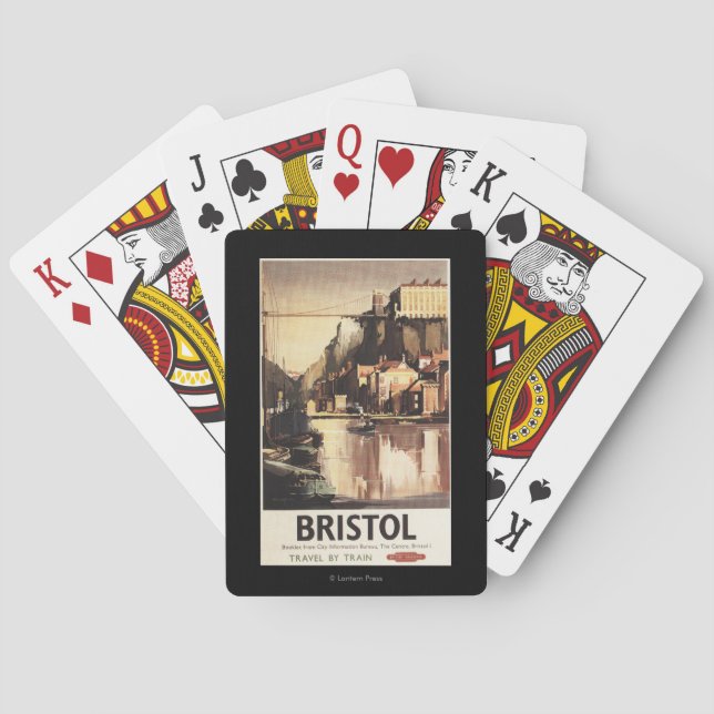 Baraja De Cartas Puente colgante y barcos de Clifton (Reverso)