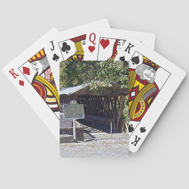 Baraja De Cartas Puente cubierto Clarkson Alabama (Reverso)