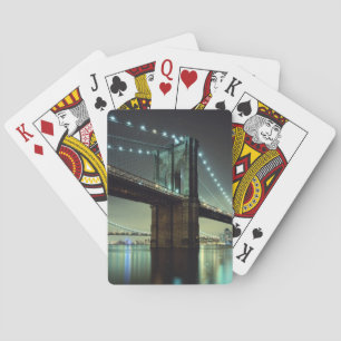 Baraja De Cartas Puente de Brooklyn por la noche en el puente Manha