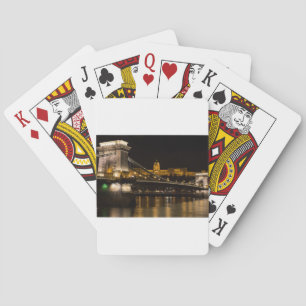 Baraja De Cartas Puente de cadena con el Castillo Buda Hungría Buda