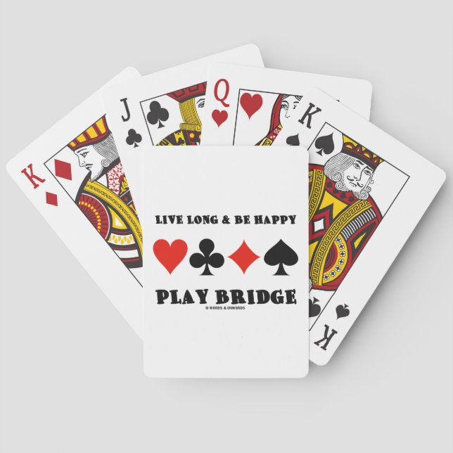 Baraja De Cartas Puente de juego Largo y Feliz (Cuatro Trajes de Ta (Reverso)