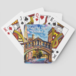 Baraja De Cartas Puente de suspiros en pintura de Gouache de Oxford