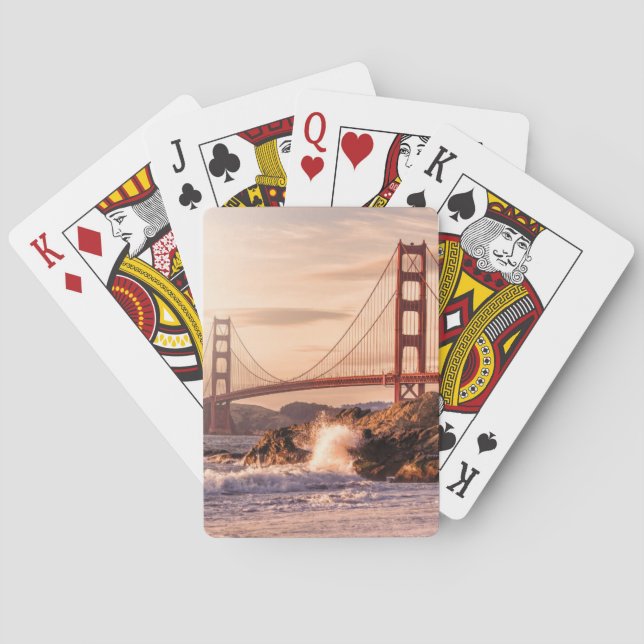 Baraja De Cartas Puente Golden Gate de la playa del panadero (Reverso)