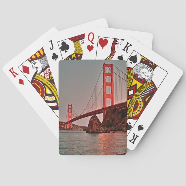 Baraja De Cartas Puente Golden Gate en Sun abajo (Reverso)