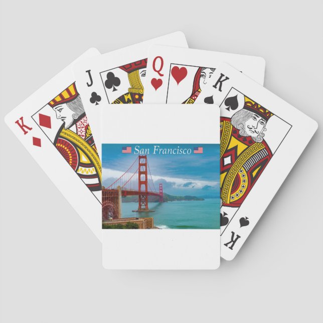 Baraja De Cartas Puente Golden Gate San Francisco (Reverso)