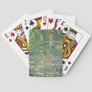 Baraja De Cartas Puente Japonés Nenúfares Arte de Claude Monet