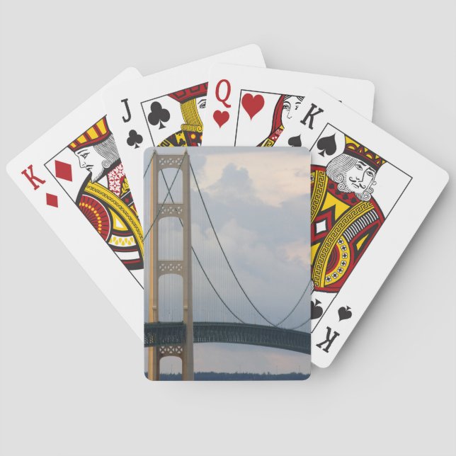 Baraja De Cartas Puente Mackinac, Michigan, Estados Unidos (Reverso)