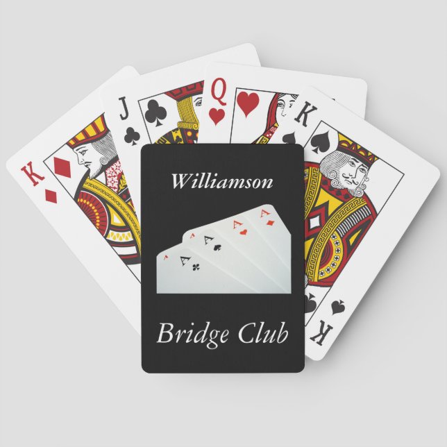 Baraja De Cartas Puente personalizado Canasta Spades Nombre elegant (Reverso)