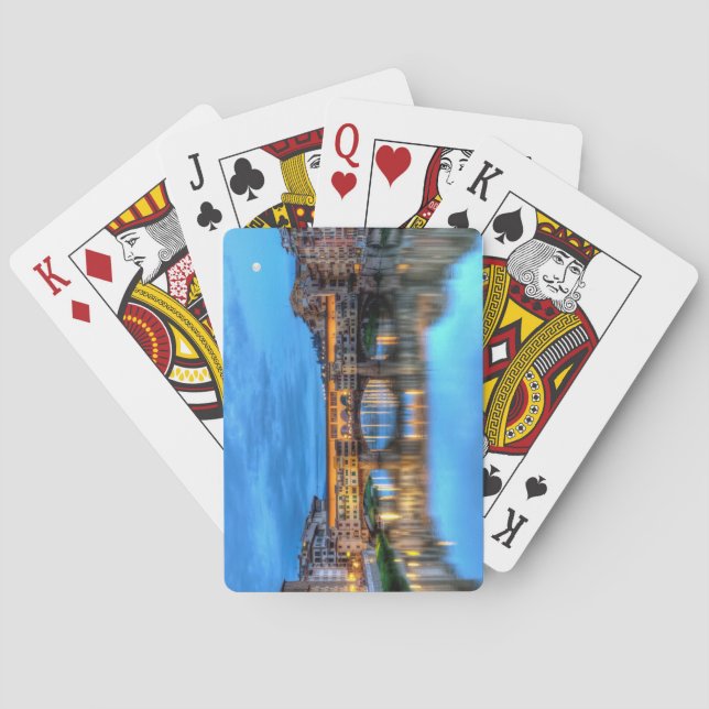 Baraja De Cartas Puente Ponte vecchio en Florencia, Italia (Reverso)
