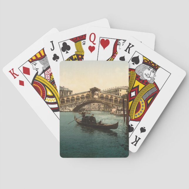 Baraja De Cartas Puente Rialto I, Venecia, Italia (Reverso)