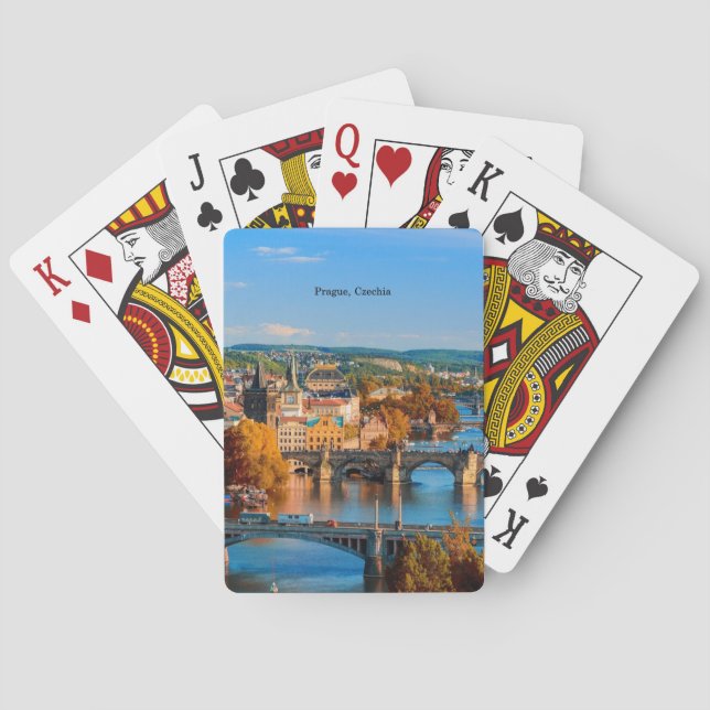 Baraja De Cartas Puentes de Praga Czechia (Reverso)