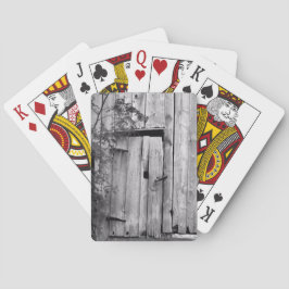 Baraja De Cartas Puerta de granero en blanco y negro