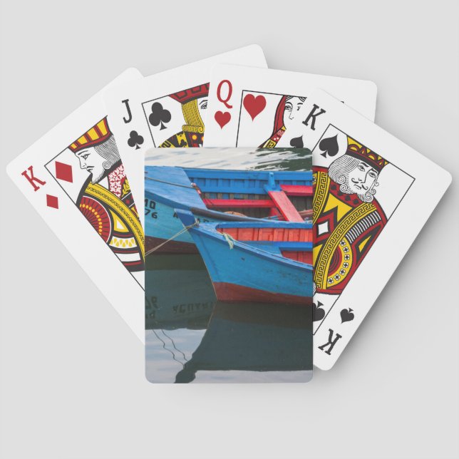 Baraja De Cartas Puerto de Angelmo, barcos de pesca. (Reverso)