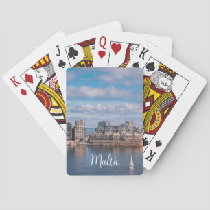 Baraja De Cartas Puerto de Sliema y rascacielos de Malta