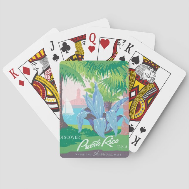 Baraja De Cartas Puerto Rico: Fotos antiguas de la vieja estética (Reverso)