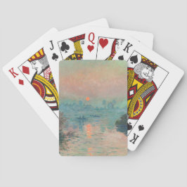 Baraja De Cartas Puesta de sol de Monet en el Sena Impresionismo de