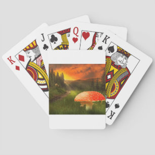 Baraja De Cartas Puesta de sol de otoño.