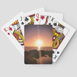 Baraja De Cartas Puesta de sol en Florida en la playa Fotografía na