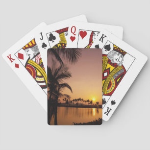 Baraja De Cartas Puesta de sol en la bahía de Anaeho'omalu, Isla Gr