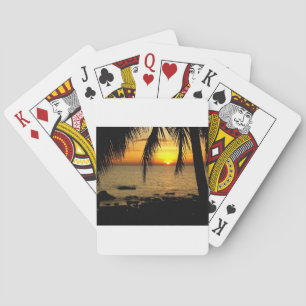 Baraja De Cartas Puesta del sol asombrosa en la playa