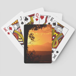 Baraja De Cartas Puesta del sol de oro