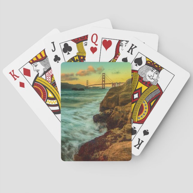 Baraja De Cartas Puesta del sol en la playa del panadero (Reverso)