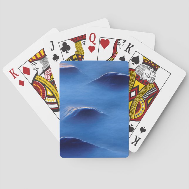 Baraja De Cartas Puesta del sol en las rocas que resaltan a través (Reverso)