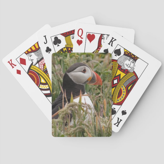 Baraja De Cartas Puffin in the Grass (Reverso)