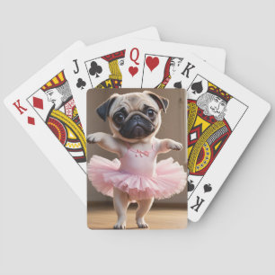 Baraja De Cartas Pug Ballerina