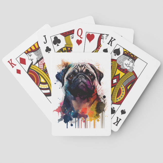 Baraja De Cartas Pug entra en tu vida con estilo (Reverso)