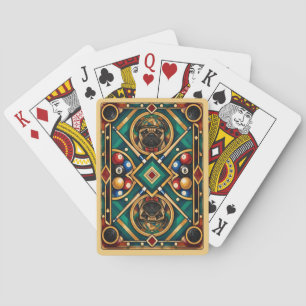 Baraja De Cartas Pug, mosaico geométrico