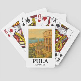 Baraja De Cartas Pula Croatia Arte de viajes - Paisaje costero