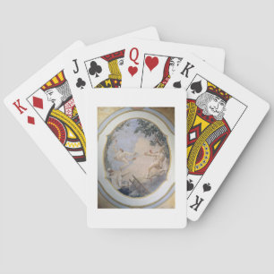 Baraja De Cartas Pulcinella en un Swing, 1797 (fresco)